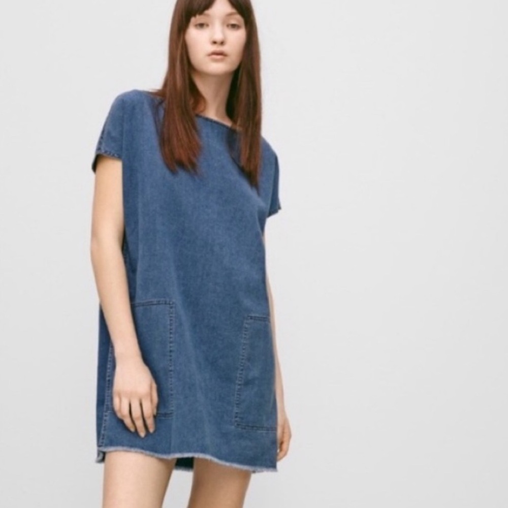 Wilfred Free Nori Denim Jean Dress XS Aritzia